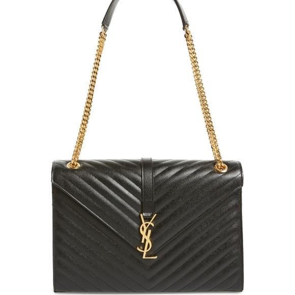 ysl grained leather bag